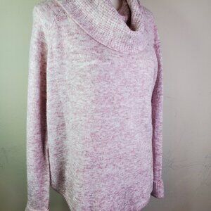 Style & Co. Womens Pink Blush Cowlneck Sweater PL